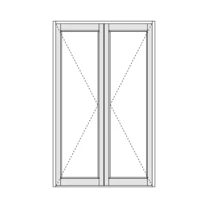 Aluminium Hinged Door 1280 x 2100 with a Full Glass Panel manufactured by www.aluminiumdoors.co.za