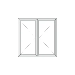 Aluminium Side Hung Window 1190 x 1190 Alu28 Series (SHH12/12)