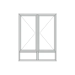 Aluminium Side Hung Window 1190 x 1490 Alu28 Series (SHH12/15)