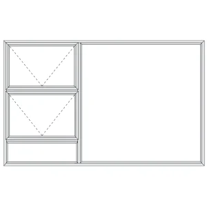 Aluminium Top Hung Window 2390 x 1490 Alu28 Series (PTT24/15)