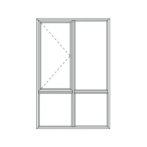 Aluminium Side Hung Window 1190 x 1790 Alu28 Series (SH12/18)