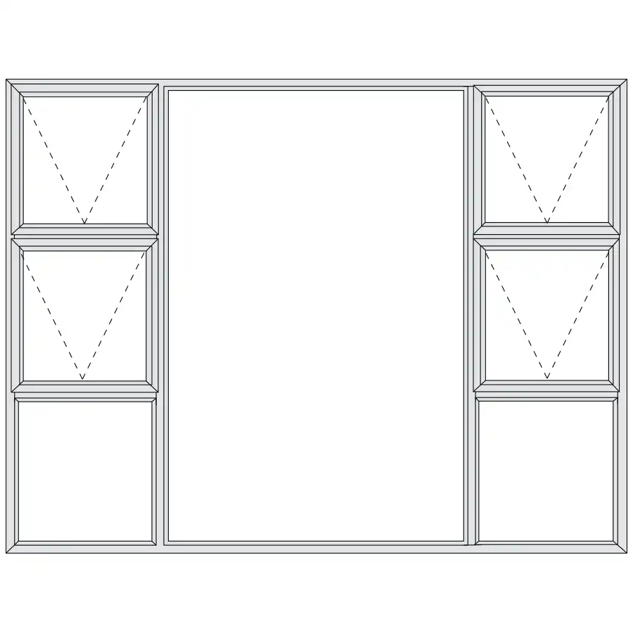 Aluminium Top Hung Window 2390 x 1790 Alu28 Series