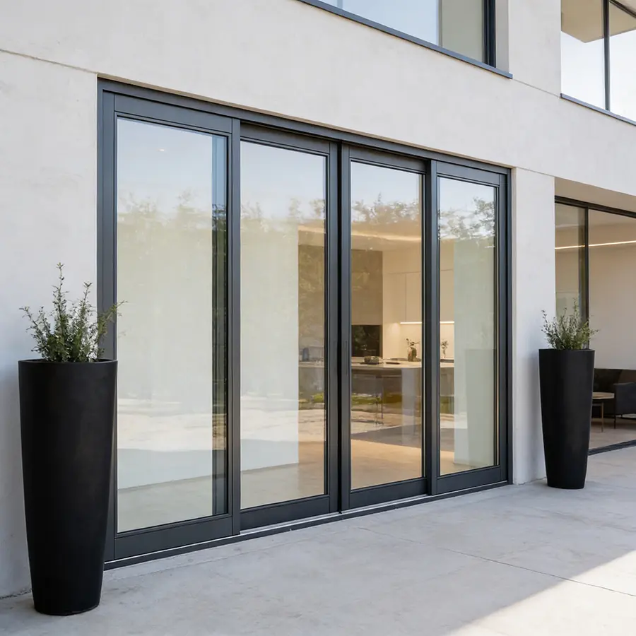 3000mm Aluminium Sliding Door – Full Pane – Centre Opening - Image 2