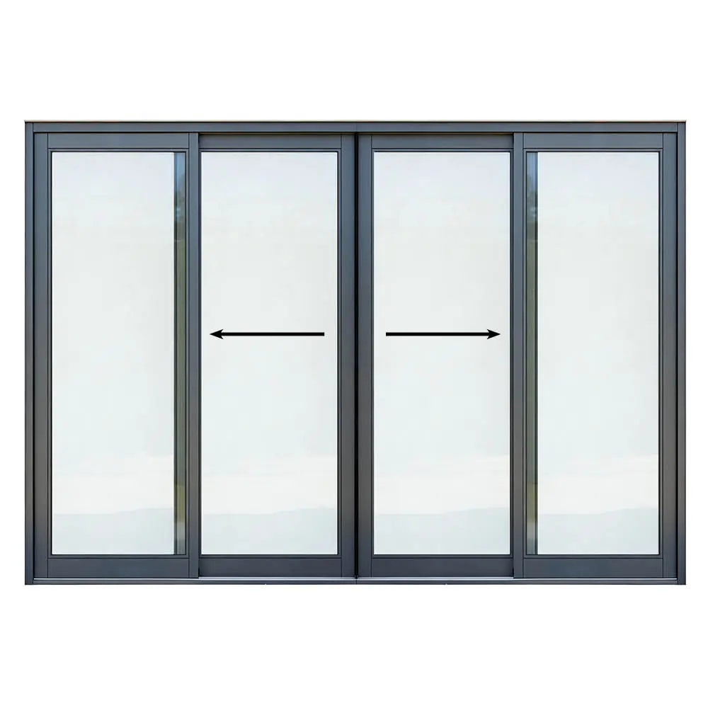 3000mm Aluminium Sliding Door – Full Pane – Centre Opening