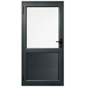 Two Pane Half Clad Aluminium Single Door – 1200mm Wide