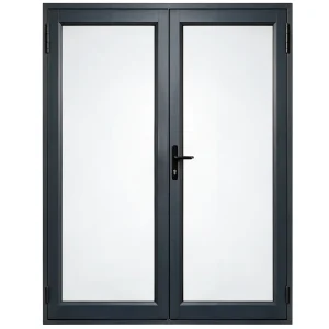full pane aluminium double door 1600 wide