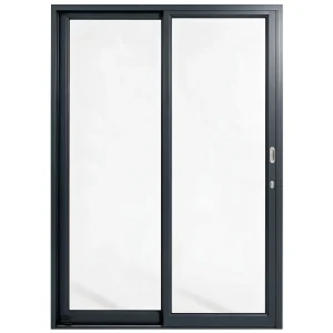 Palace 2-panel aluminium sliding door, 1500 x 2100 mm, with flush pull handles