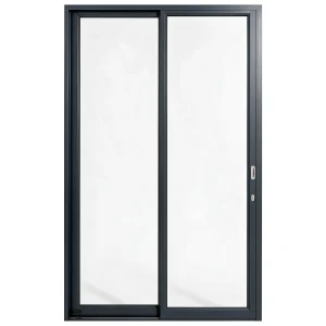 Palace 2-panel aluminium sliding door, 1500 x 2400 mm, with flush pull handles