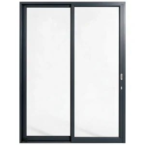 Palace 2-panel aluminium sliding door, 1800 x 2400 mm, with flush pull handles