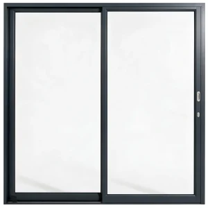 Palace 2-panel aluminium sliding door, 2100 x 2100 mm, with flush pull handles