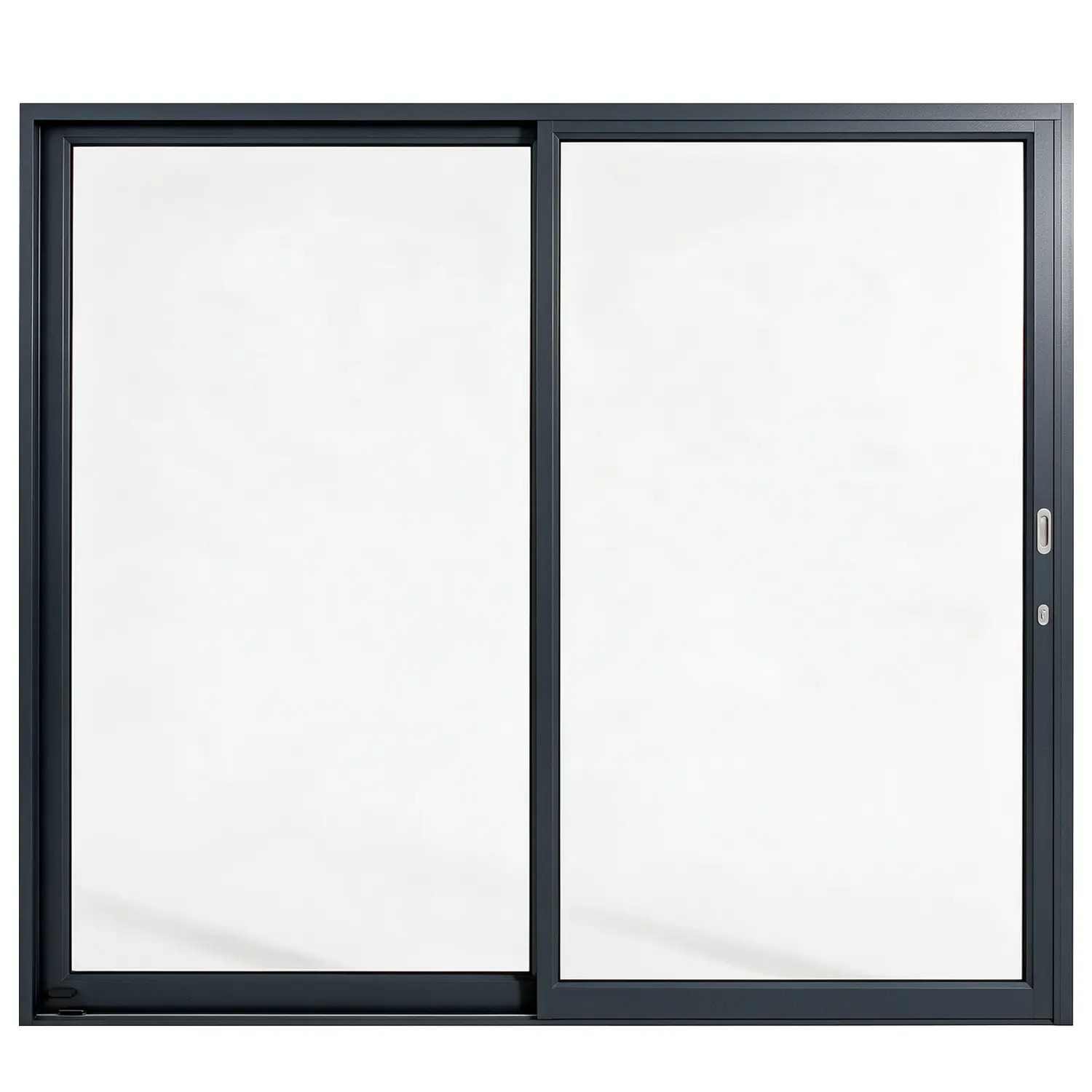 Palace 2-panel aluminium sliding door, 2400 x 2100 mm, with flush pull handles
