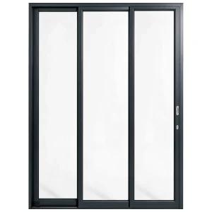 Palace 3-panel aluminium sliding door, 1800 x 2400 mm, with flush pull handles