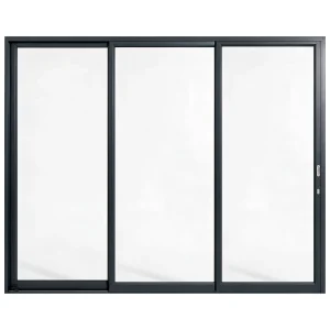 Palace 3-panel aluminium sliding door, 3000 x 2400 mm, with flush pull handles