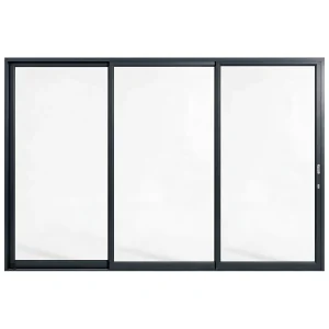 Palace 3-panel aluminium sliding door, 3600 x 2400 mm, with flush pull handles
