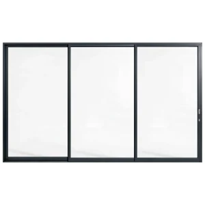 Palace 3-panel aluminium sliding door, 4500 x 2700 mm, with flush pull handles