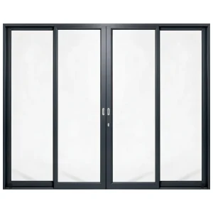 Palace 4-panel aluminium sliding door, 3000 x 2400 mm, with flush pull handles
