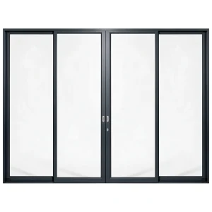 Palace 4-panel aluminium sliding door, 3600 x 2700 mm, with flush pull handles