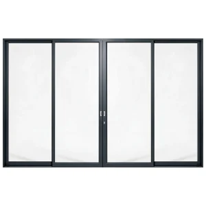 Palace 4-panel aluminium sliding door, 4200 x 2700 mm, with flush pull handles
