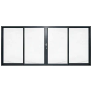 Palace 4-panel aluminium sliding door, 4800 x 2100 mm, with flush pull handles