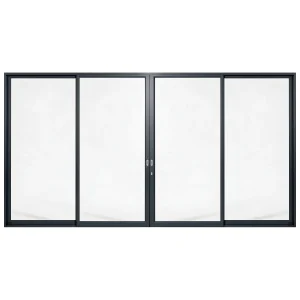 Palace 4-panel aluminium sliding door, 5100 x 2700 mm, with flush pull handles