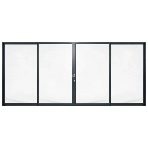 Palace 4-panel aluminium sliding door, 5400 x 2400 mm, with flush pull handles