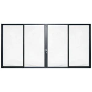 Palace 4-panel aluminium sliding door, 5400 x 2700 mm, with flush pull handles