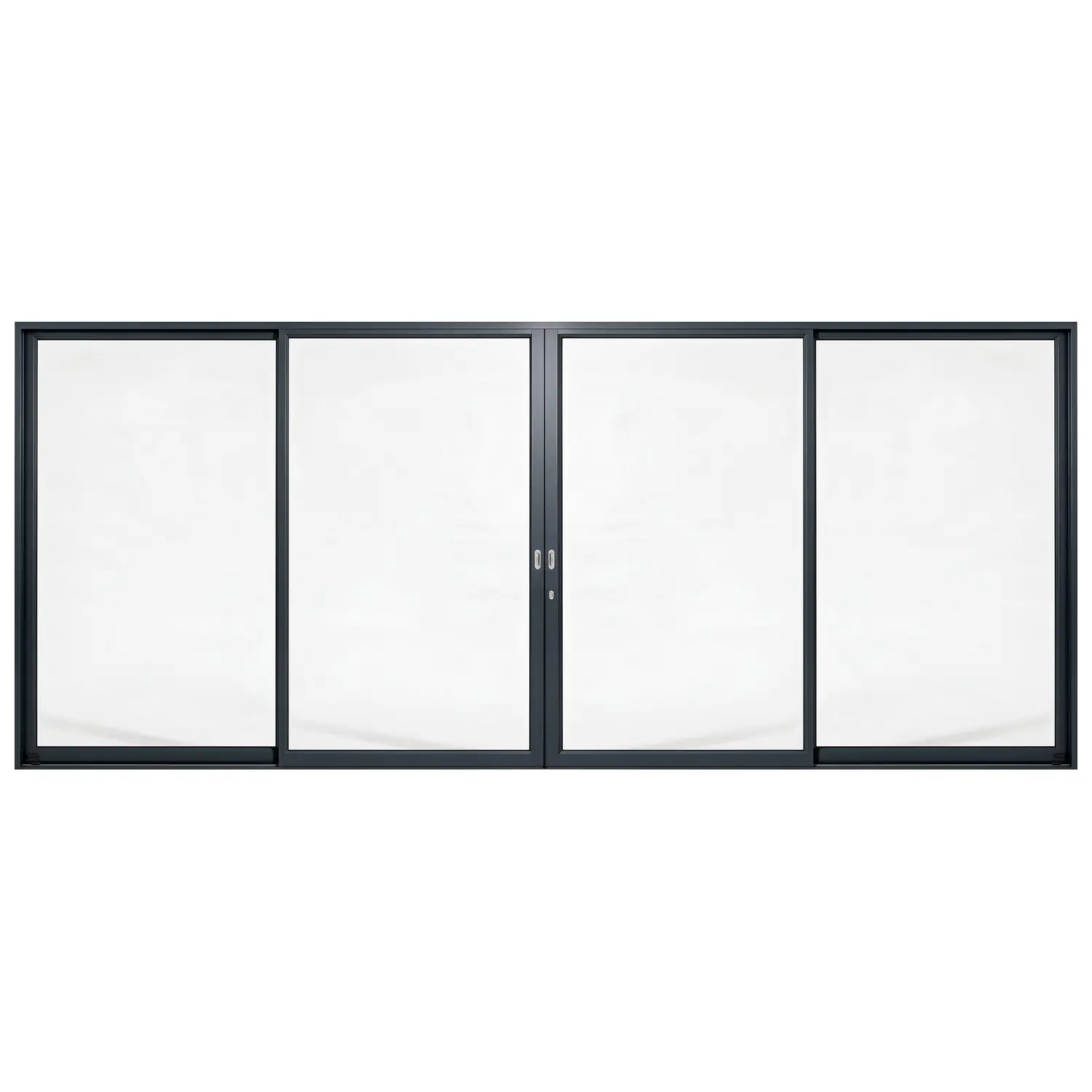 Palace 4-panel aluminium sliding door, 5700 x 2400 mm, with flush pull handles