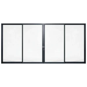 Palace 4-panel aluminium sliding door, 5700 x 2700 mm, with flush pull handles