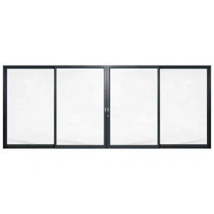 Palace 4-panel aluminium sliding door, 6000 x 2400 mm, with flush pull handles