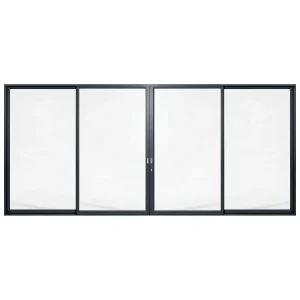 Palace 4-panel aluminium sliding door, 6000 x 2700 mm, with flush pull handles