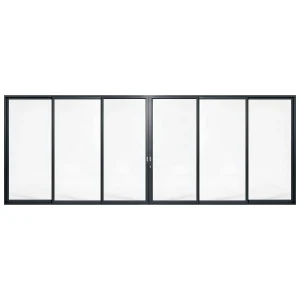 Palace 6-panel aluminium sliding door, 7200 x 2700 mm, with flush pull handles